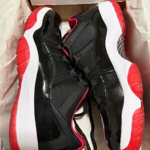 Jordan Athletic Shoes Black Red and White